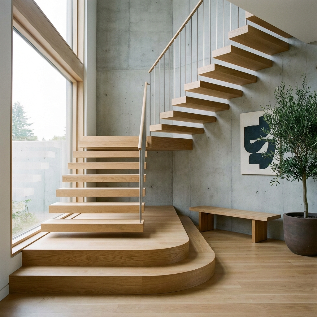 Diseño de escaleras artesanales en madera